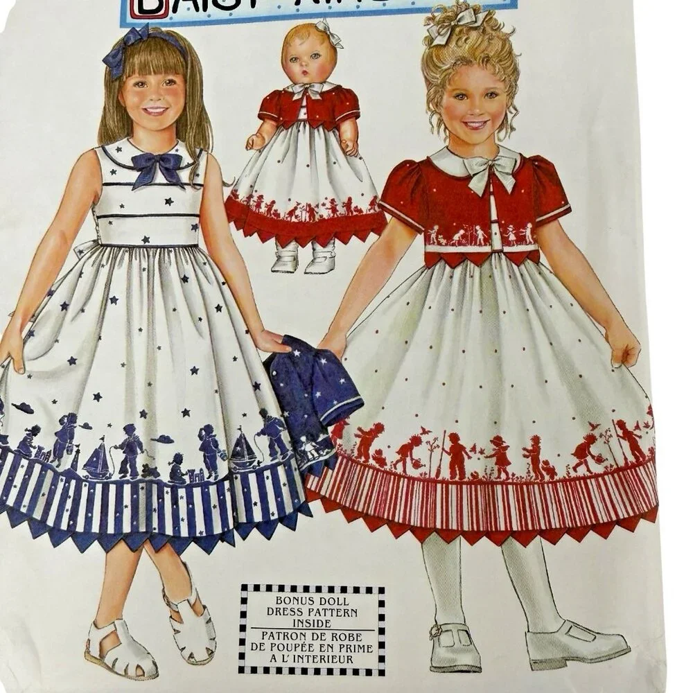 Daisy Kingdom Simplicity Sewing Pattern Dress Jacket 9640 Girl 5 6 7 8 Doll UC‎